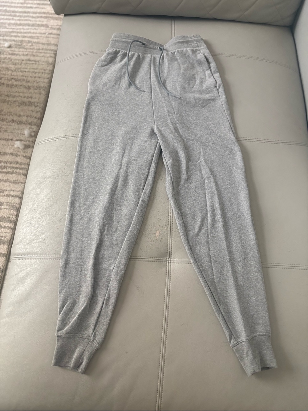 Nike Kids Light Gray Jogger Sweatpants with Drawstring